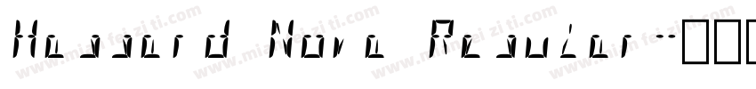 Haggard Nova Regular字体转换